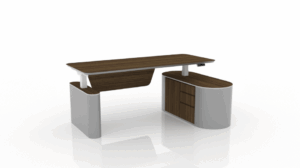 A studio image of the Executive Height Adjustable Table