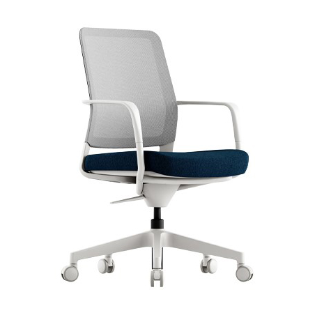 Krede - K30S-03-BS Swivel Chair White Frame
