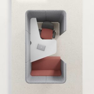Nastro 1 Pax Work Booth With Sofa Bench 