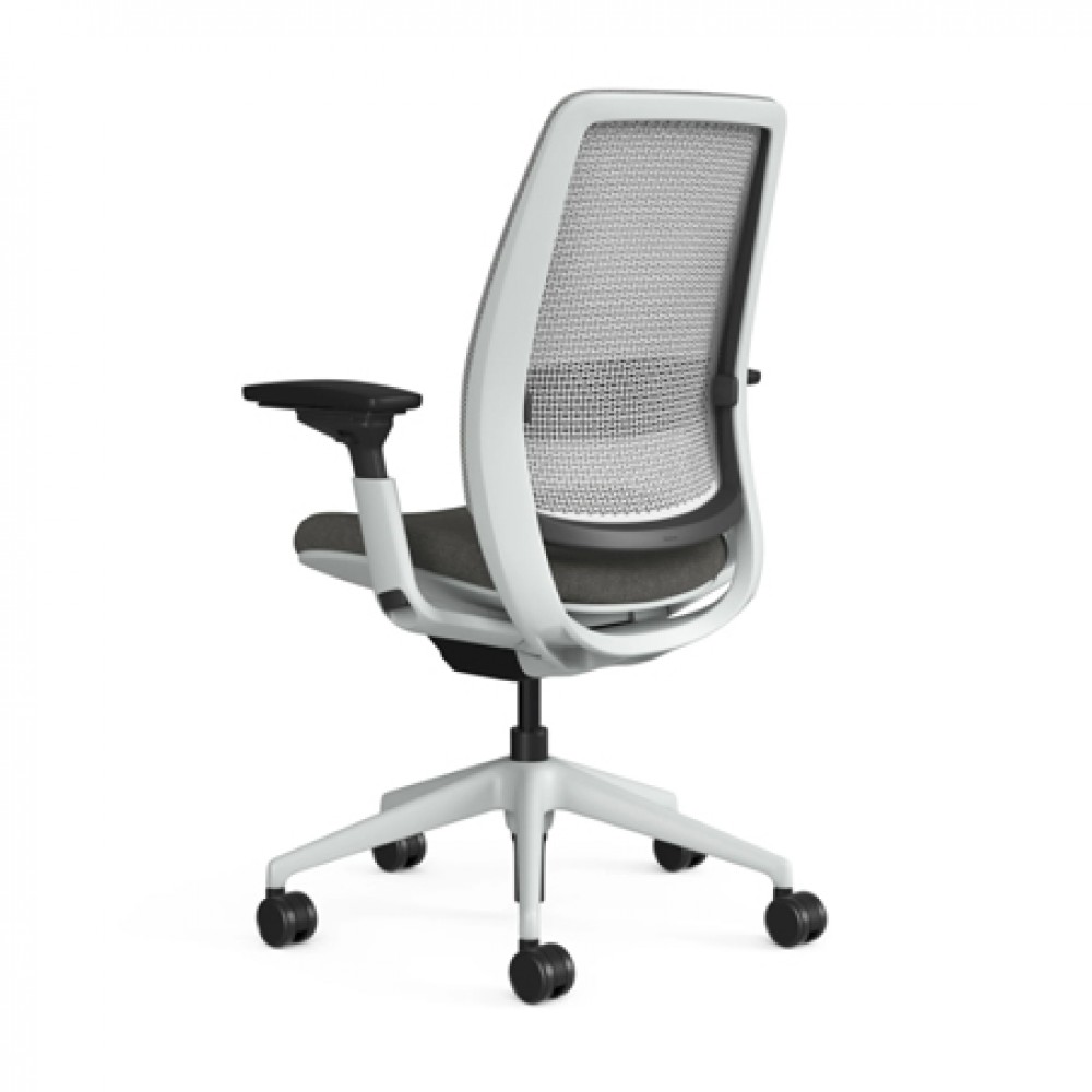 Steelcase Series 2 mesh Ergonomic Chair White Frame Back View