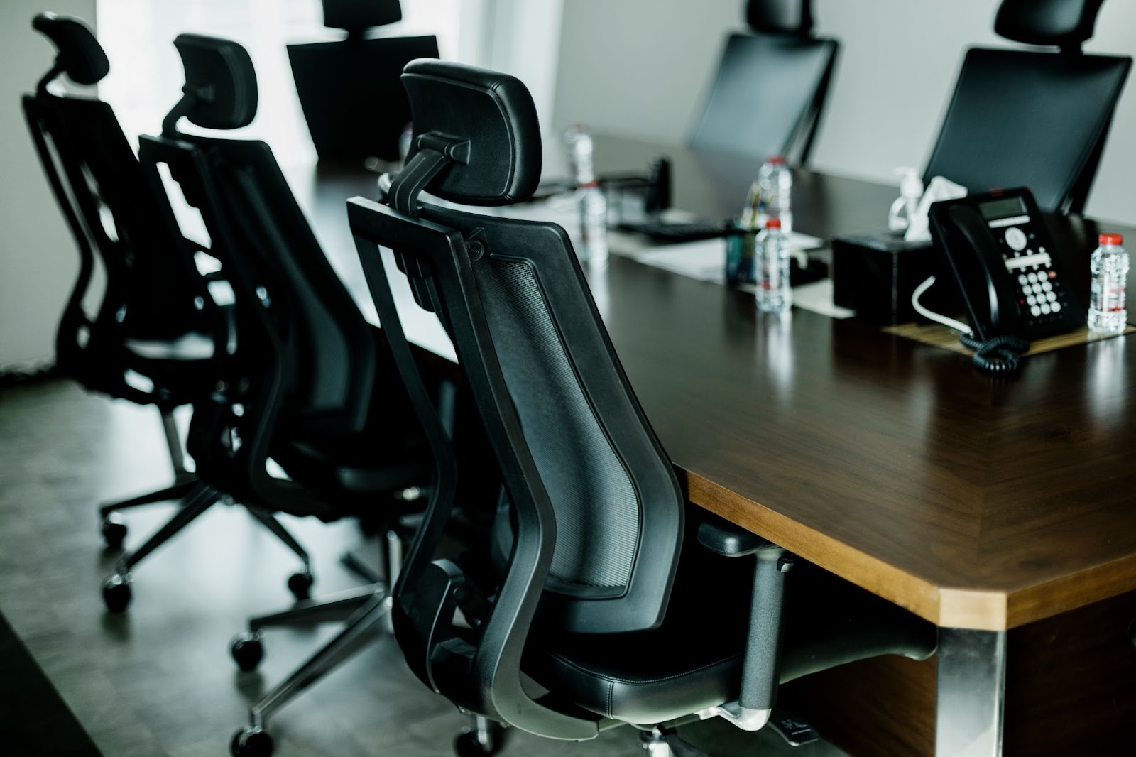 set of black chairs