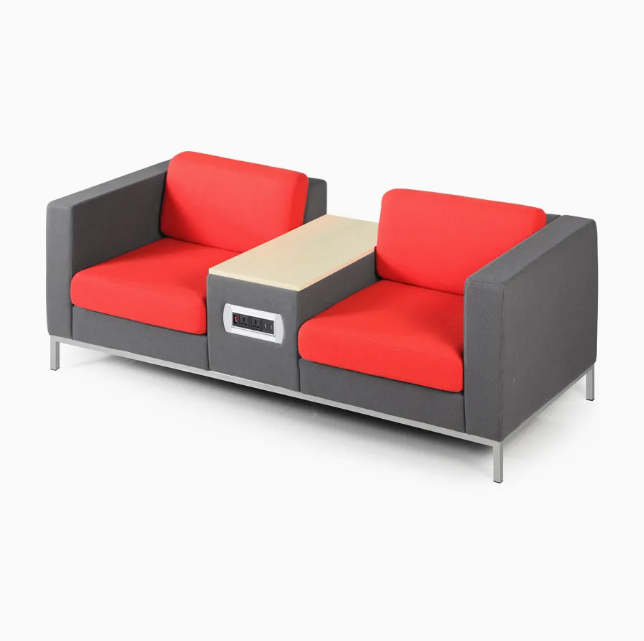 double seater sofa with power dock and usb charging