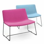 Pink and blue Liven lounge chairs