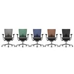 A row of five Maxim Midback office chairs