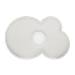 horizontally hanging acoustic cloud panel with led lght
