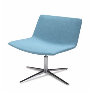 A three-quarter view of the modern Liven lounge chair