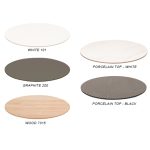 various tabletop finish options for the Elite coffee table