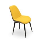 Vast 4-legged designer chair in yellow and black